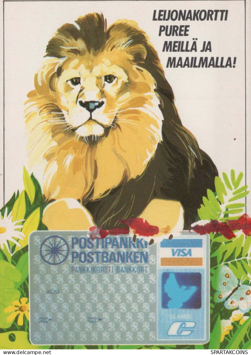 LEÓN Animales Vintage Tarjeta Postal CPSM #PBS061.A - Lions