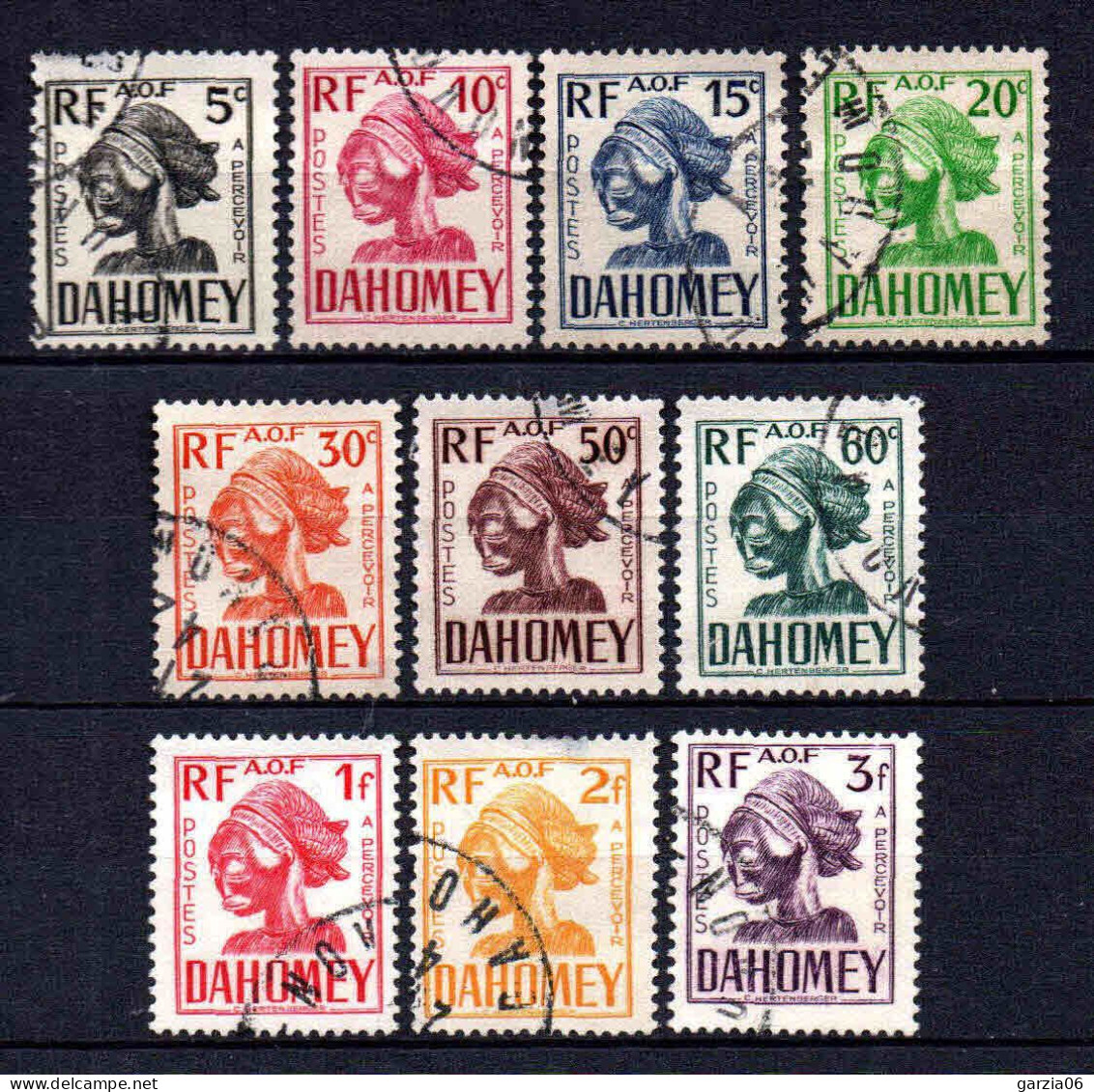 Dahomey  - 1941 -Tb Taxe N° 19 à 28  - Oblit - Used - Usados