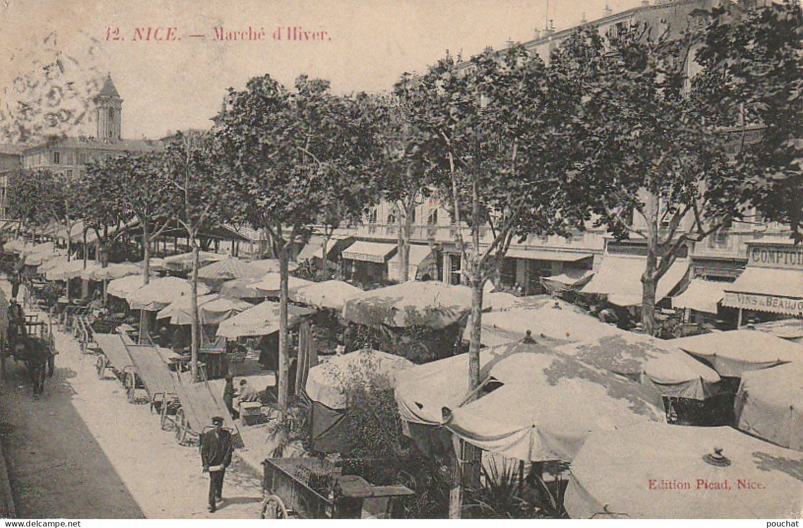 OP 11 -(06) MARCHE D' HIVER , NICE  - ETALS , CARRIOLES - 2 SCANS - Marchés, Fêtes