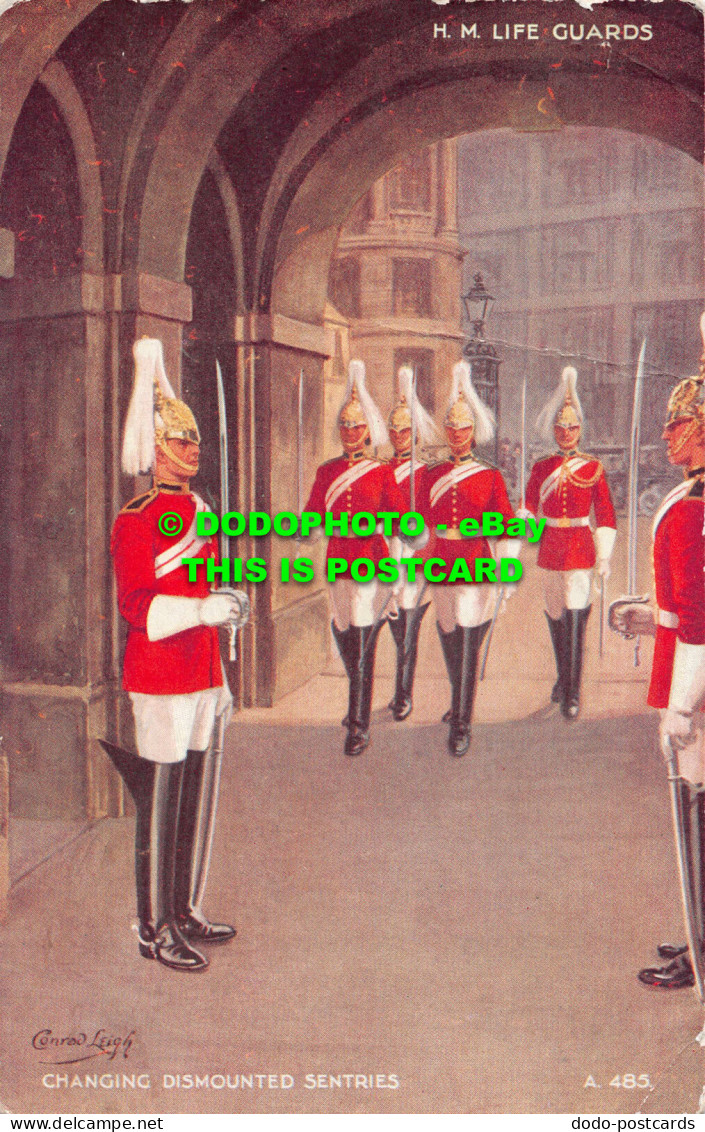 R549757 H. M. Life Guards. Changing Dismounted Sentries. Valentine. Art Colour. - Welt