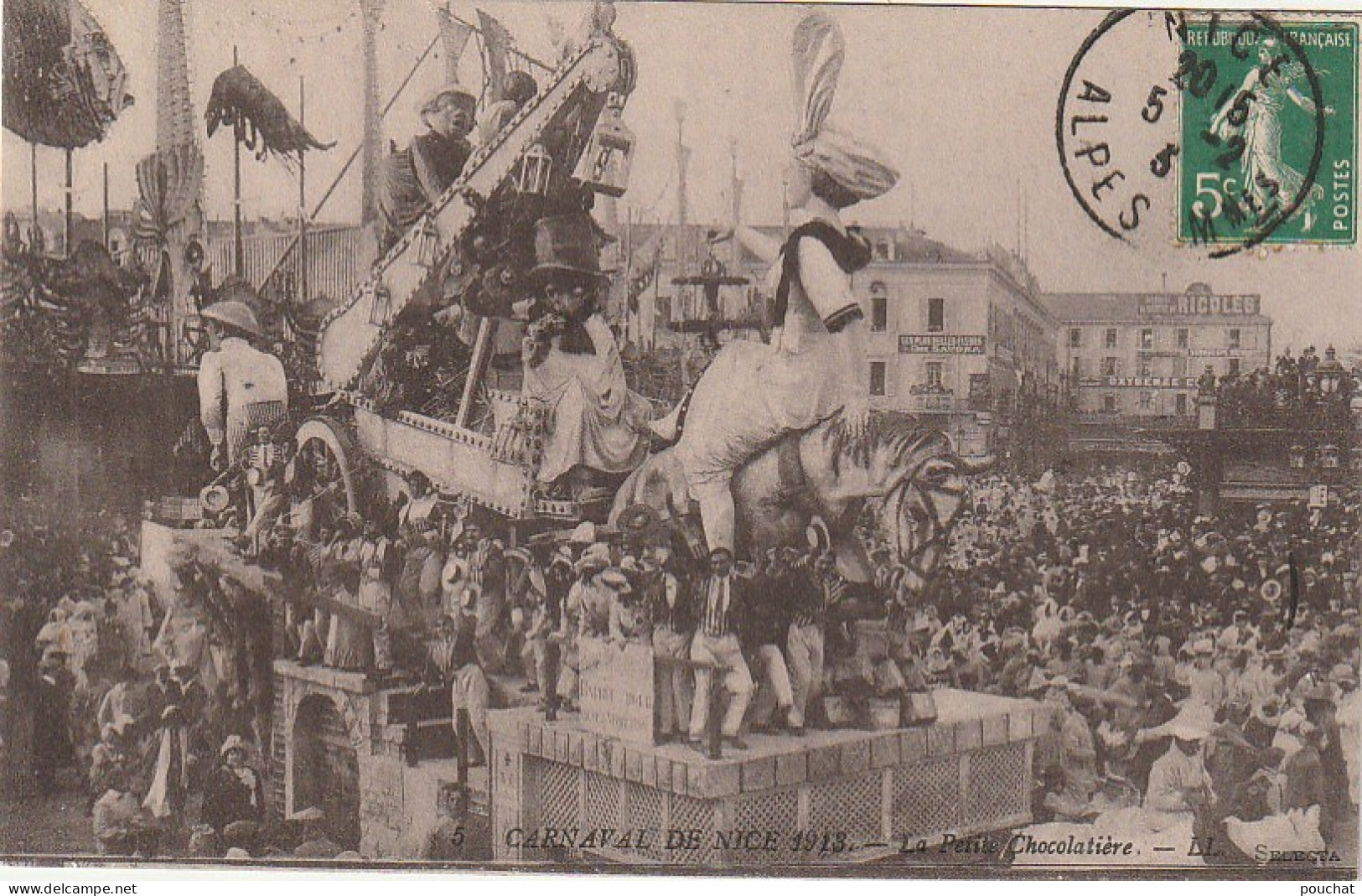 OP 11 -(06) CARNAVAL DE NICE 1913 - LA PETITE CHOCOLATIERE - 2 SCANS - Carnaval