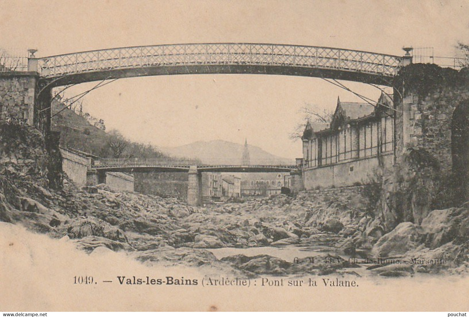 OP 12-(07) VALS LES BAINS - PONT SUR LA VOLANE ( VALANE )- 2 SCANS - Vals Les Bains