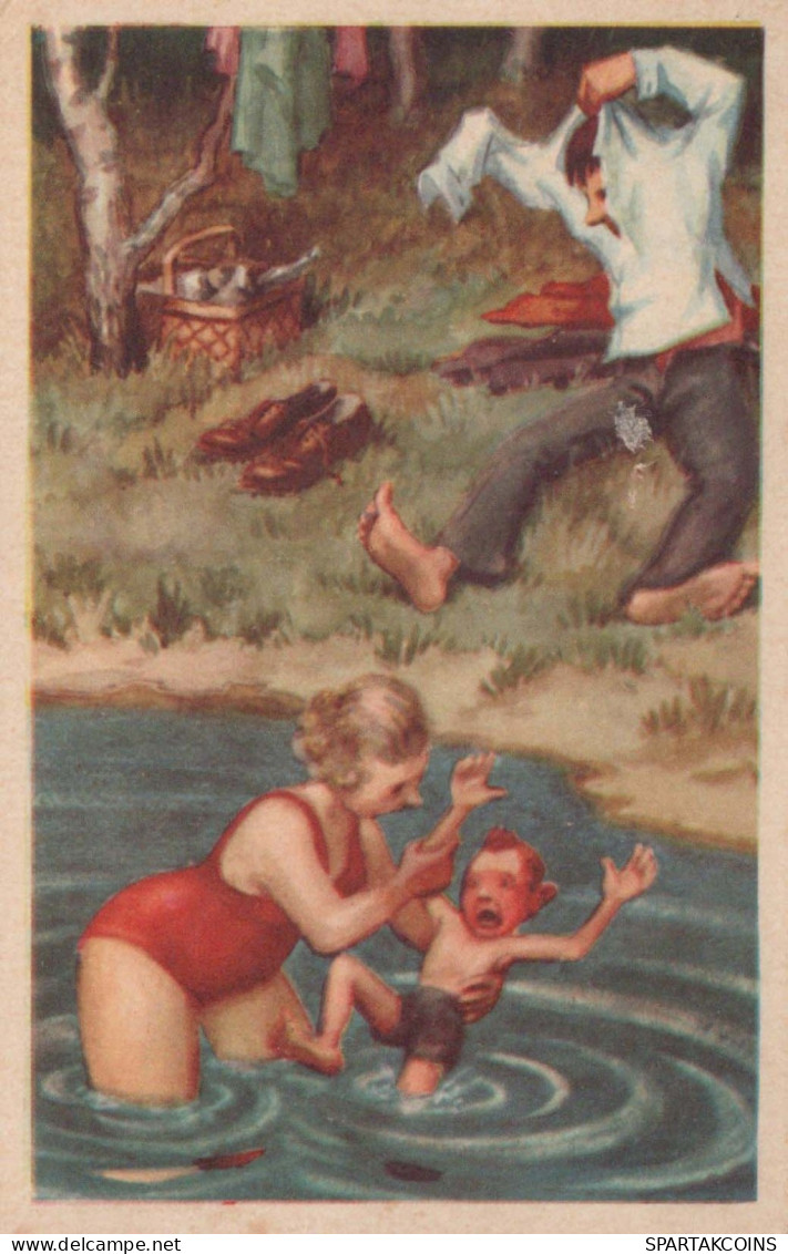 CHILDREN Scenes Landscapes Vintage Postcard CPSMPF #PKG809.A - Scene & Paesaggi