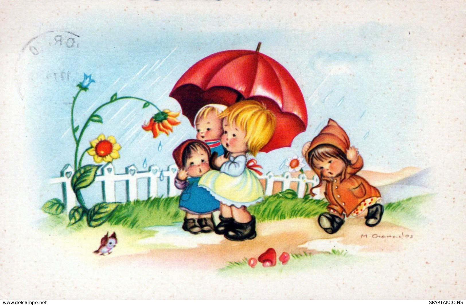 ENFANTS Scènes Paysages Vintage Carte Postale CPSMPF #PKG737.A - Scènes & Paysages