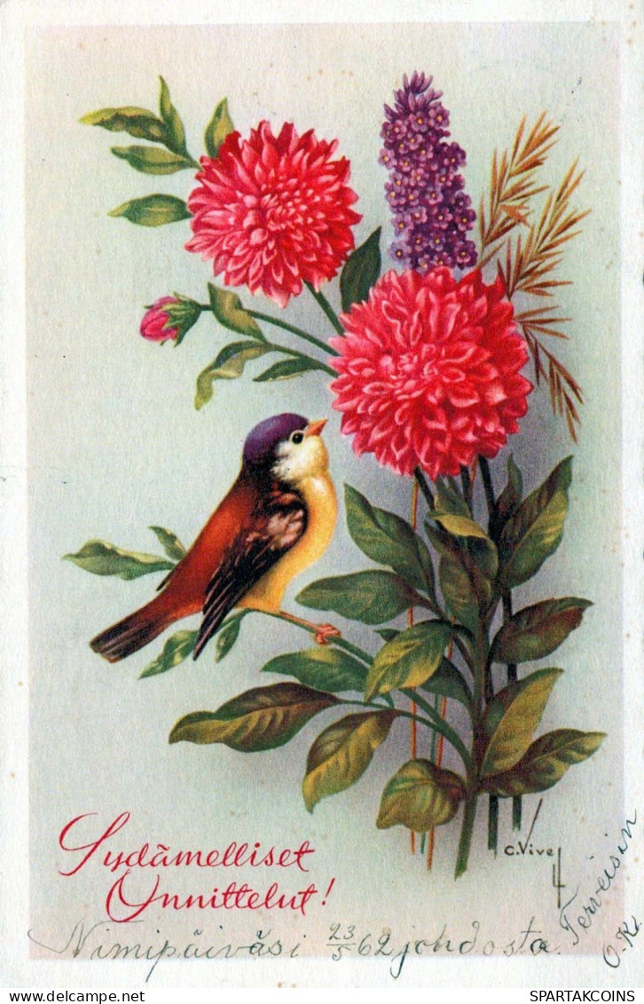 FIORI Vintage Cartolina CPSMPF #PKG106.A - Flowers