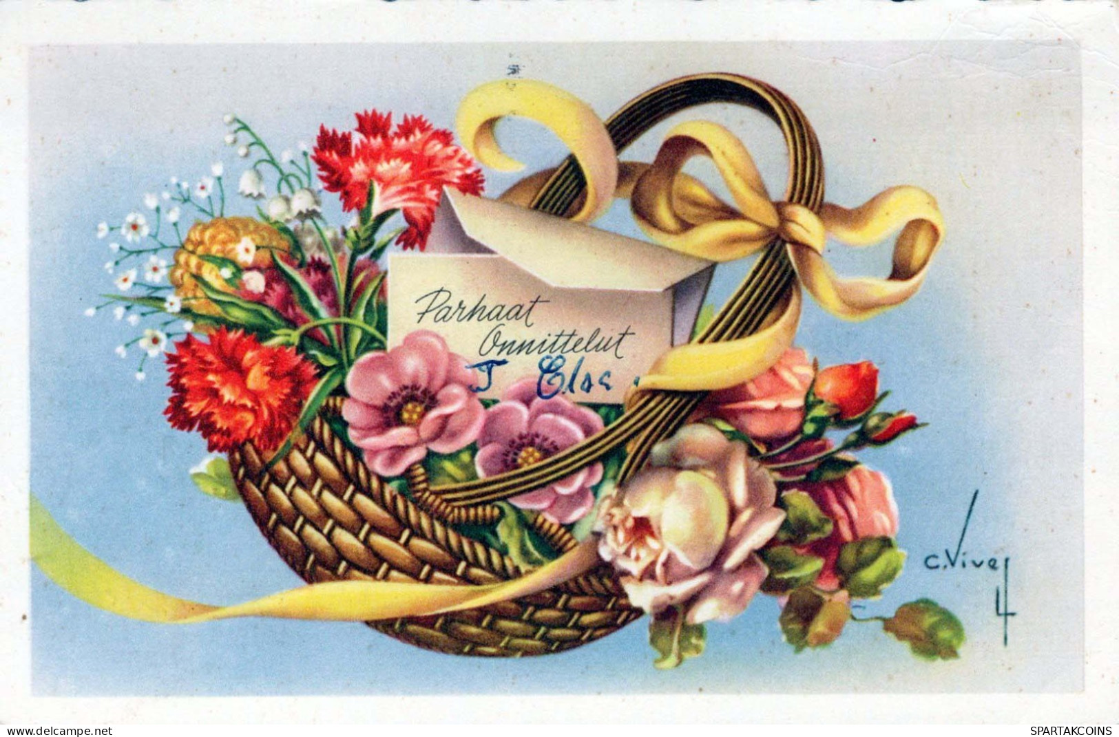 FLEURS Vintage Carte Postale CPSMPF #PKG072.A - Flowers