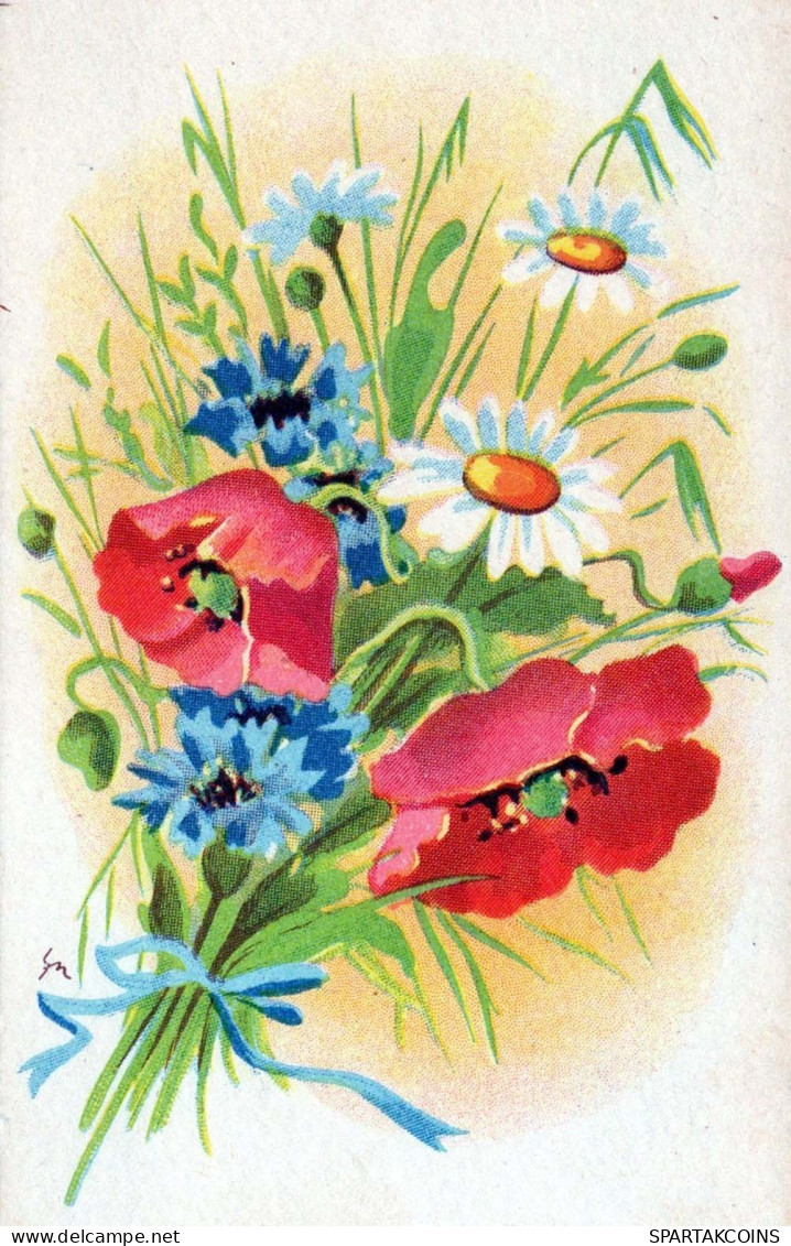 FLORES Vintage Tarjeta Postal CPSMPF #PKG050.A - Flowers