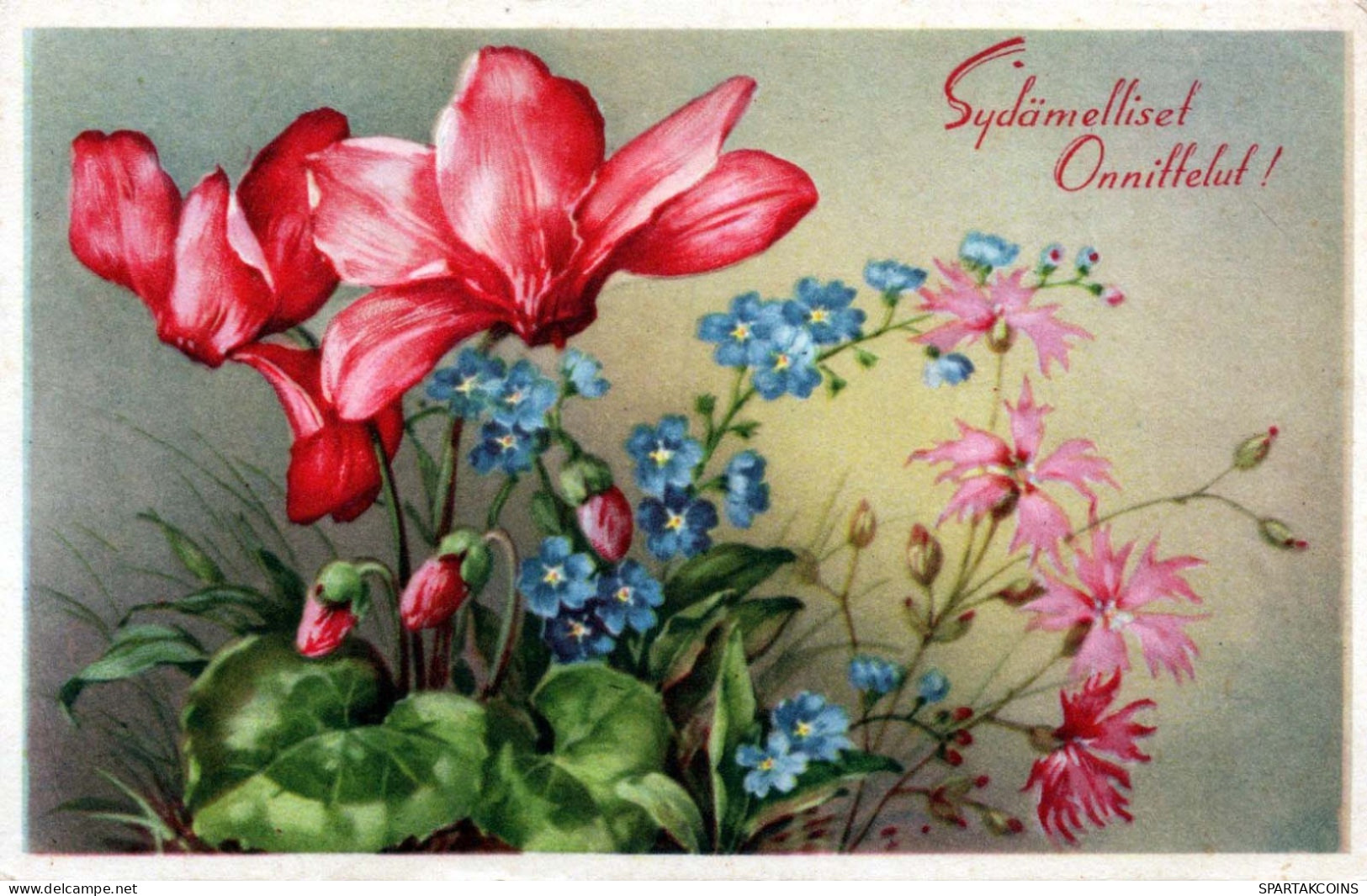FLOWERS Vintage Ansichtskarte Postkarte CPA #PKE715.A - Flowers