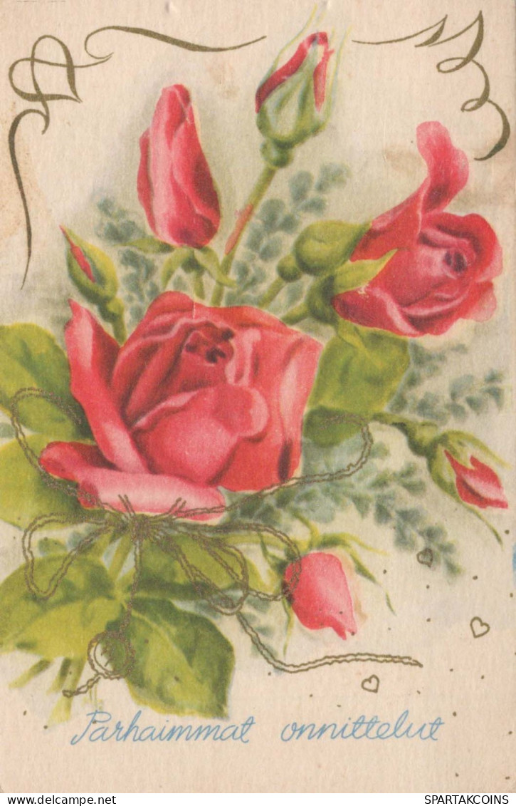 FLOWERS Vintage Postcard CPA #PKE621.A - Flowers