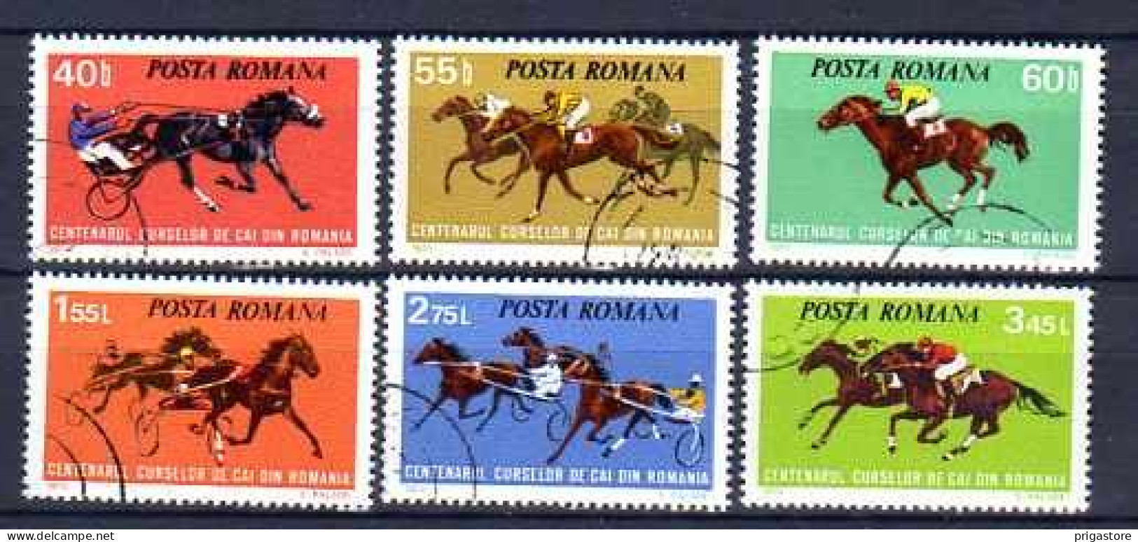 Roumanie 1974 Chevaux (33) Yvert N° 2828 à 2833 Oblitéré Used - Oblitérés