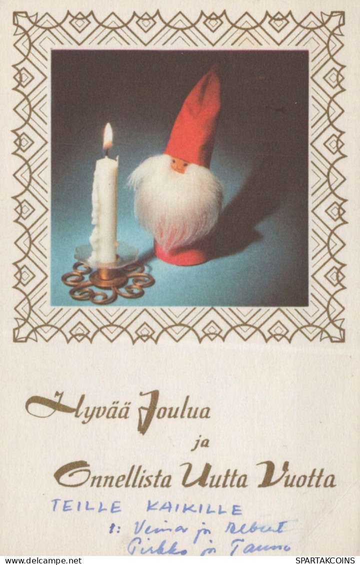 PÈRE NOËL Bonne Année Noël GNOME Vintage Carte Postale CPSMPF #PKD848.A - Santa Claus