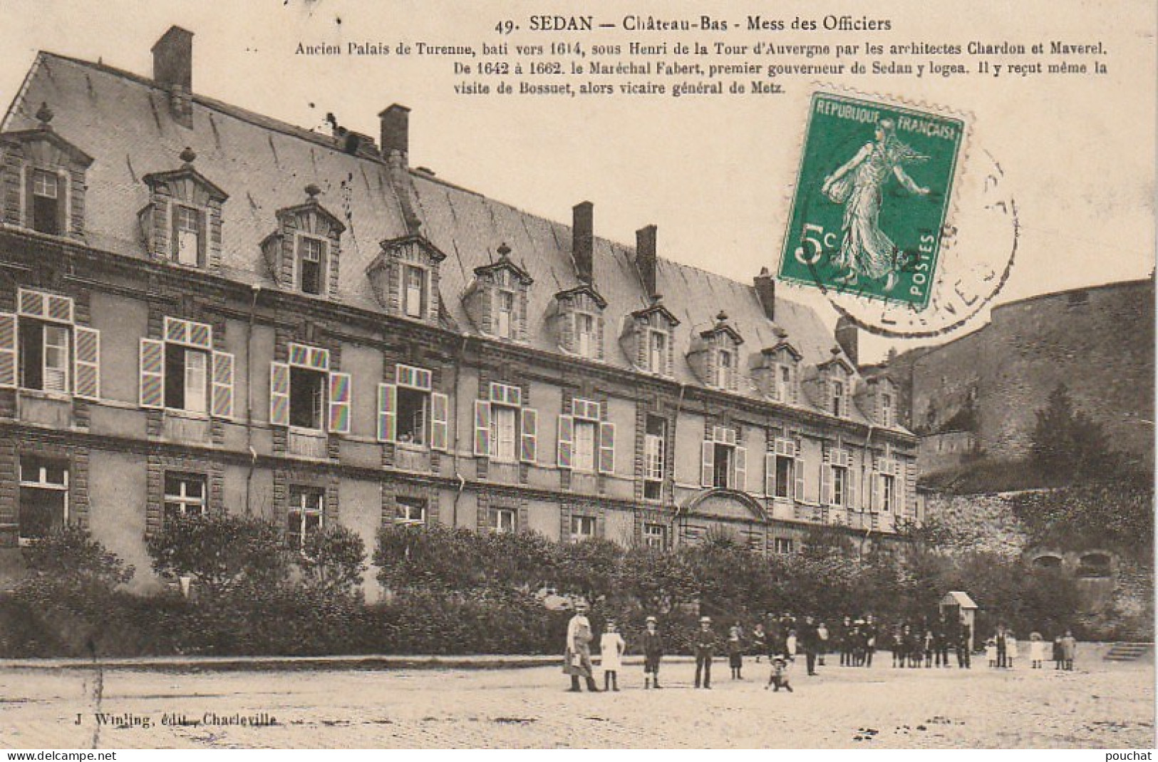 OP 13-(08) SEDAN - CHATEAU BAS - MESS DES OFFICIERS  - 2 SCANS - Sedan