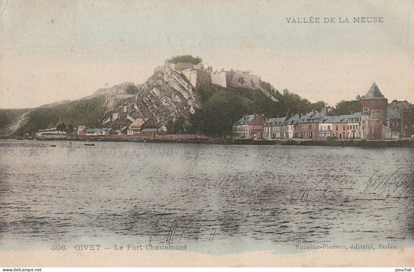 OP 13 -(08) VALLEE DE LA MEUSE - GIVET - LE FORT CHARLEMONT - CARTE COLORISEE - 2 SCANS  - Givet