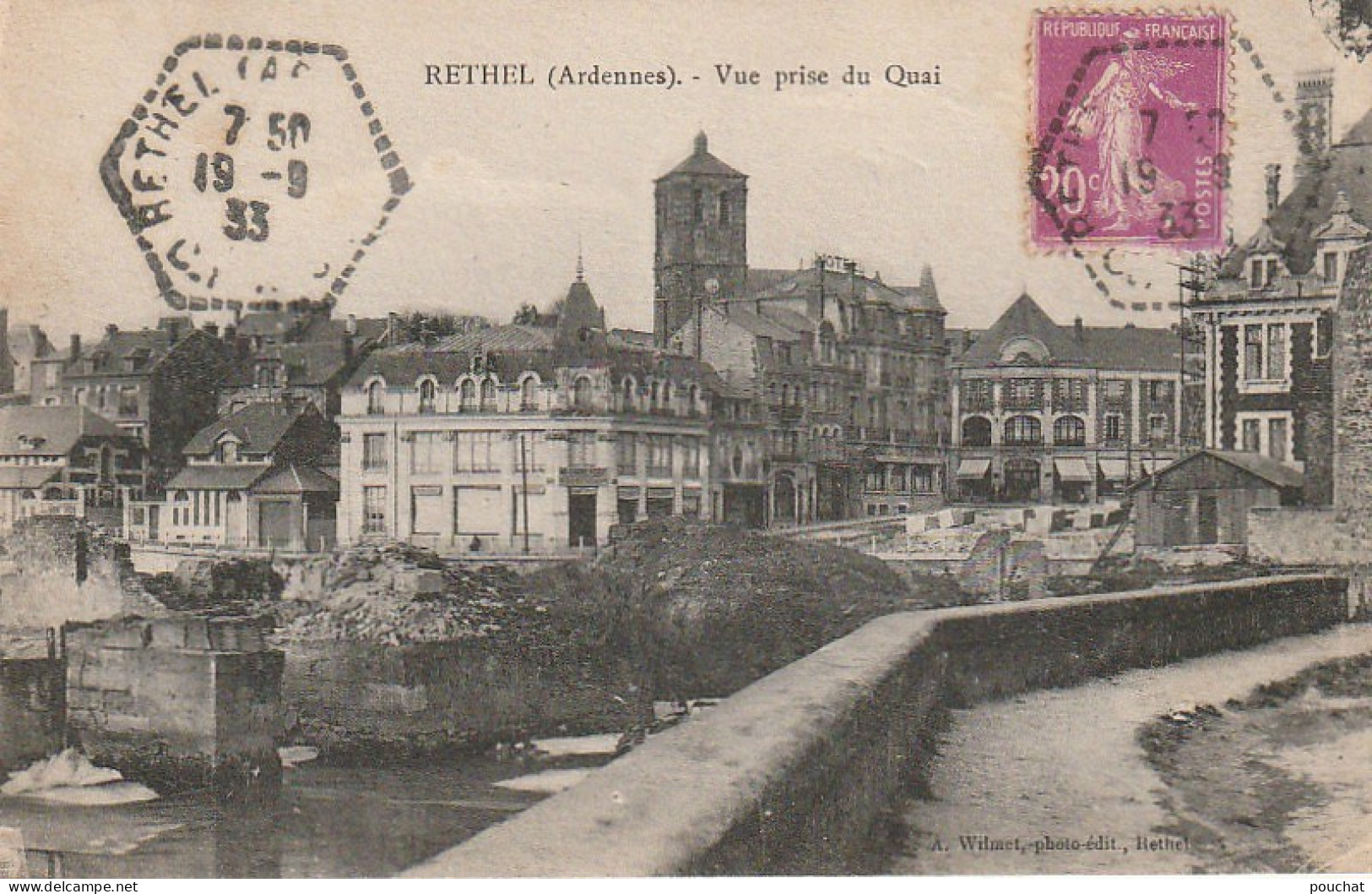 OP 13 -(08) RETHEL - VUE PRISE DU QUAI  - 2 SCANS  - Rethel