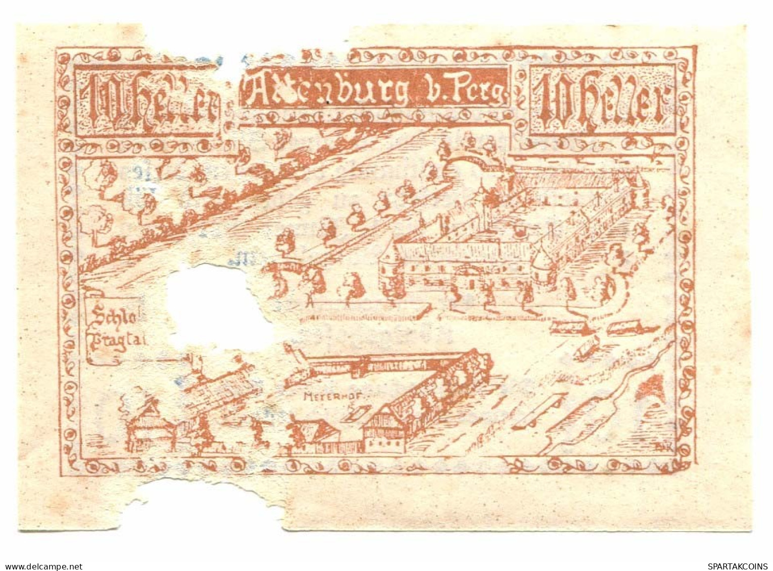 10 Heller 1921 PERG Österreich UNC Notgeld Papiergeld Banknote #P10255 - Lokale Ausgaben