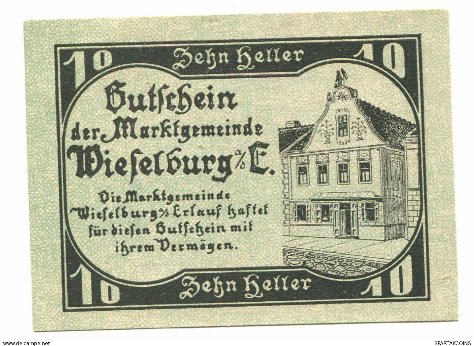 10 Heller 1920 WIESELBURG Österreich Notgeld Papiergeld Banknote #P10754 - Lokale Ausgaben