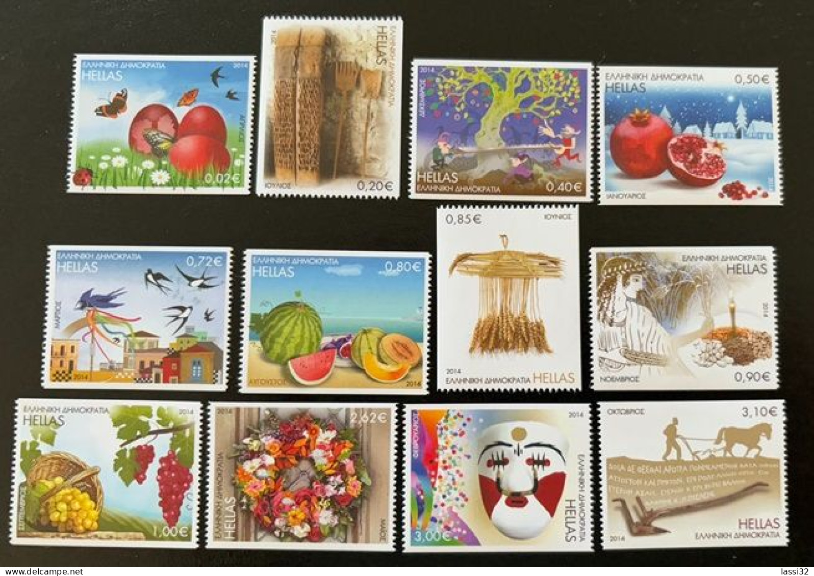 GREECE, 2014 The Months In Folk Art, Imperforated, MNH - Unused Stamps