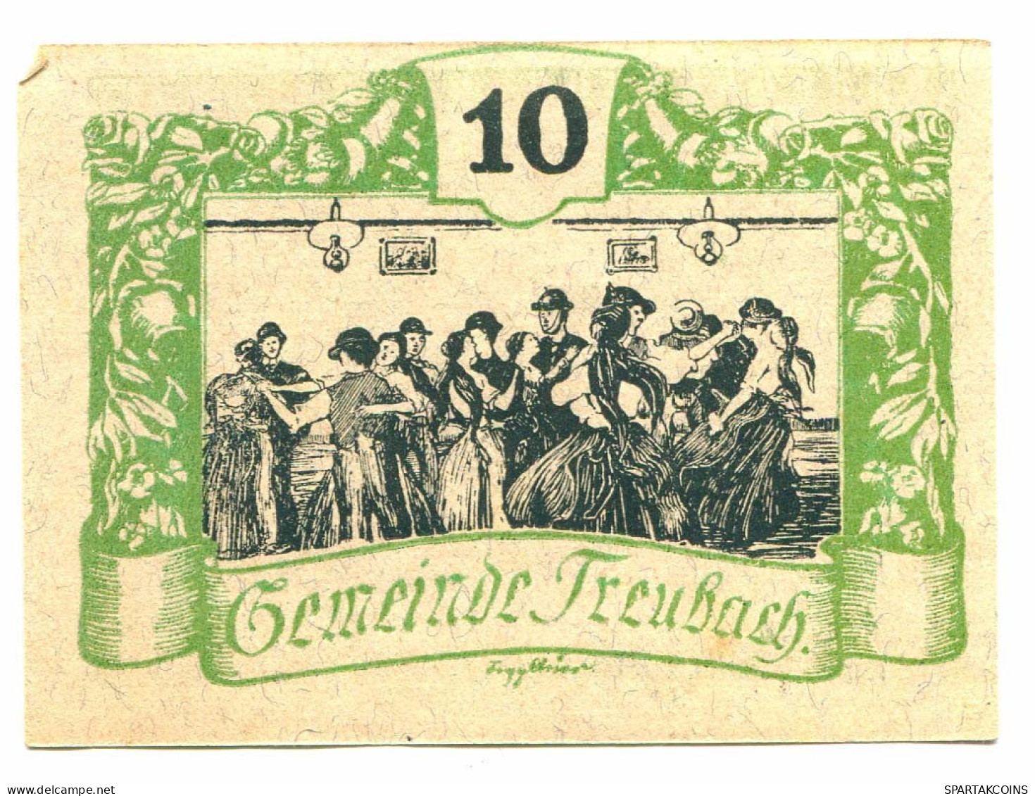10 Heller 1920 TREUBACH Österreich UNC Notgeld Papiergeld Banknote #P10406 - Lokale Ausgaben