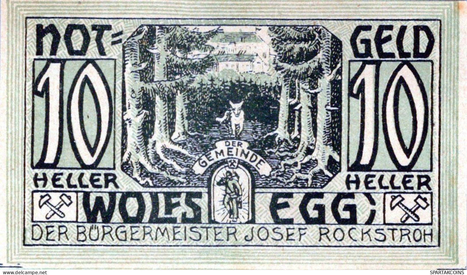 10 HELLER 1920 Stadt WOLFSEGG Oberösterreich Österreich UNC Österreich Notgeld #PH434 - Lokale Ausgaben