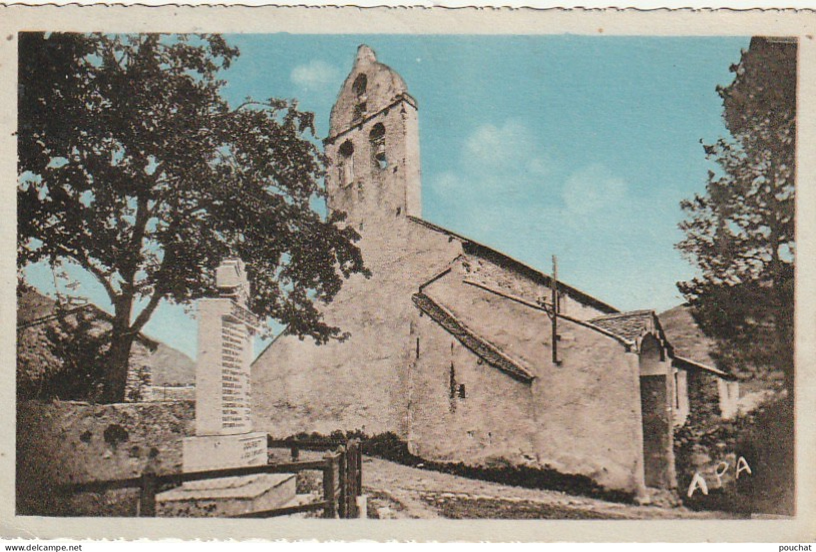 OP 14-(09) GOURBIT - L' EGLISE ET LE MONUMENT AUX MORTS - CARTE COLORISEE - 2 SCANS - Autres & Non Classés