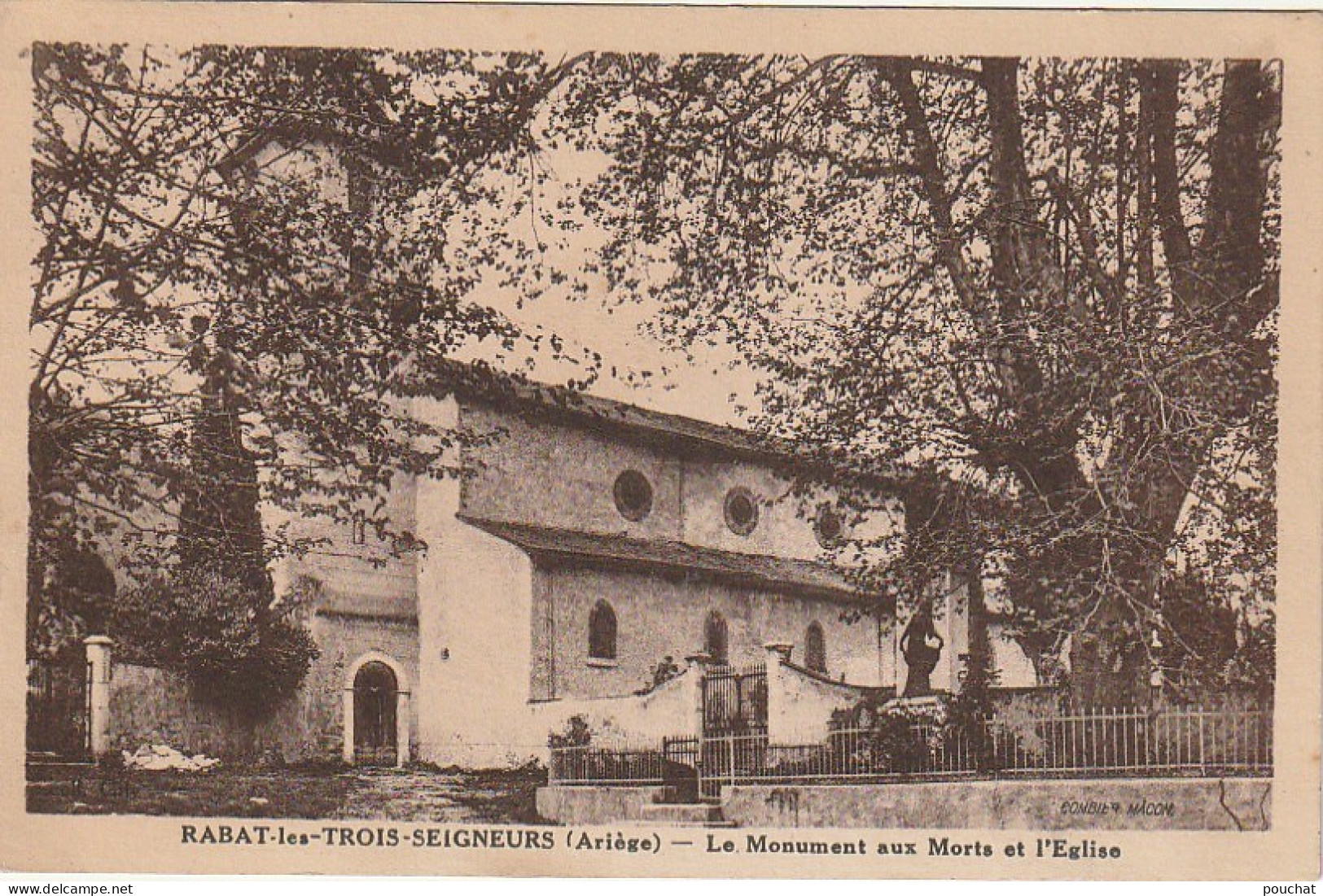 OP 14-(09) RABAT LES TROIS SEIGNEURS - LE MONUMENT AUX MORTS ET L' EGLISE   - 2 SCANS - Other & Unclassified