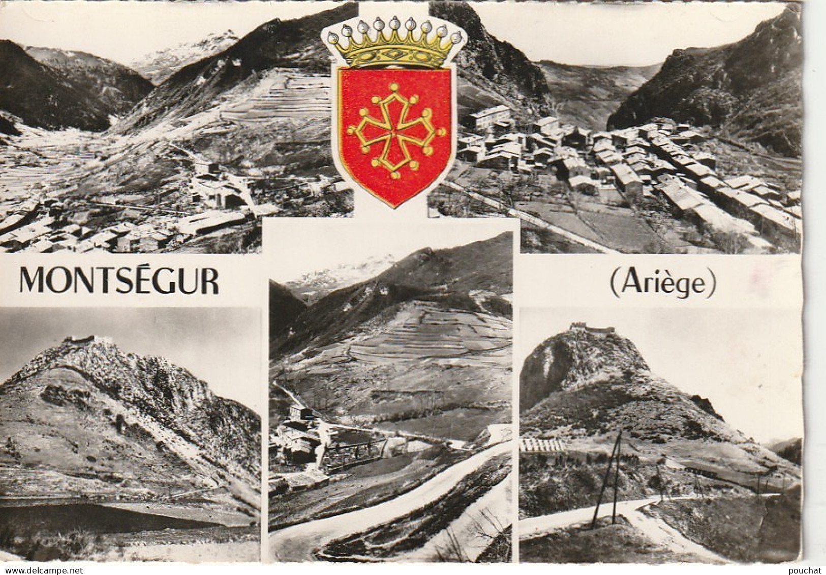 OP 15-(09) MONTSEGUR - CARTE MULTIVUES - BLASON - 2 SCANS - Autres & Non Classés