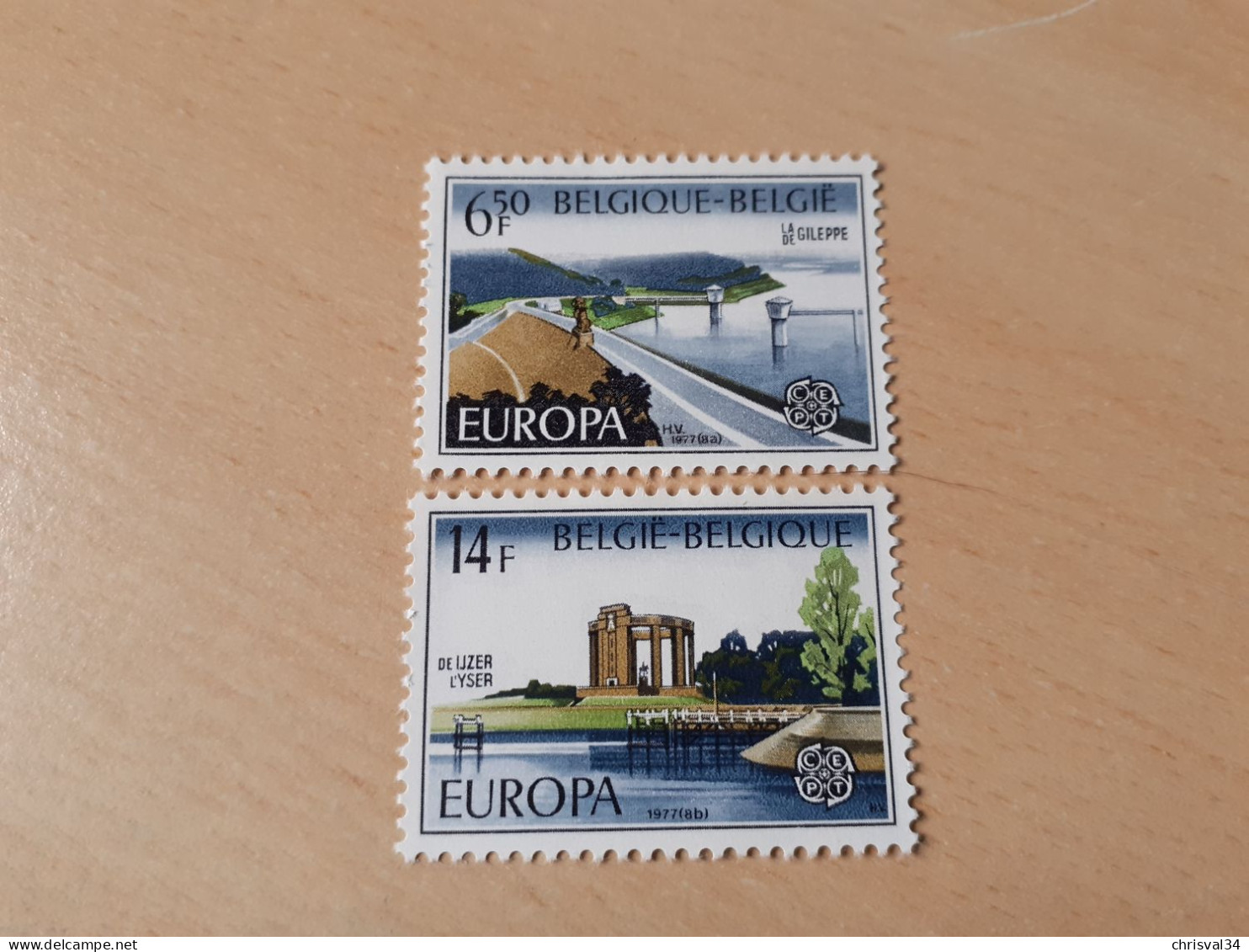 TIMBRES   BELGIQUE   EUROPA    1977   N  1848 / 1849   COTE  3,00  EUROS   NEUFS  LUXE** - 1977