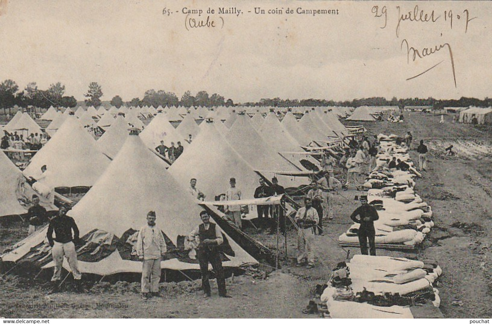 OP 16-(10) CAMP DE MAILLY - UN COIN DE CAMPEMENT - 2 SCANS - Mailly-le-Camp