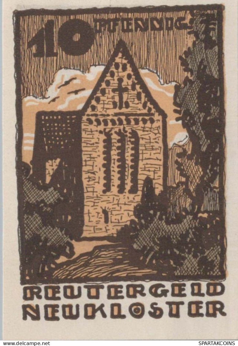 10 PFENNIG 1922 Stadt NEUKLOSTER Mecklenburg-Schwerin UNC DEUTSCHLAND #PI514 - Lokale Ausgaben