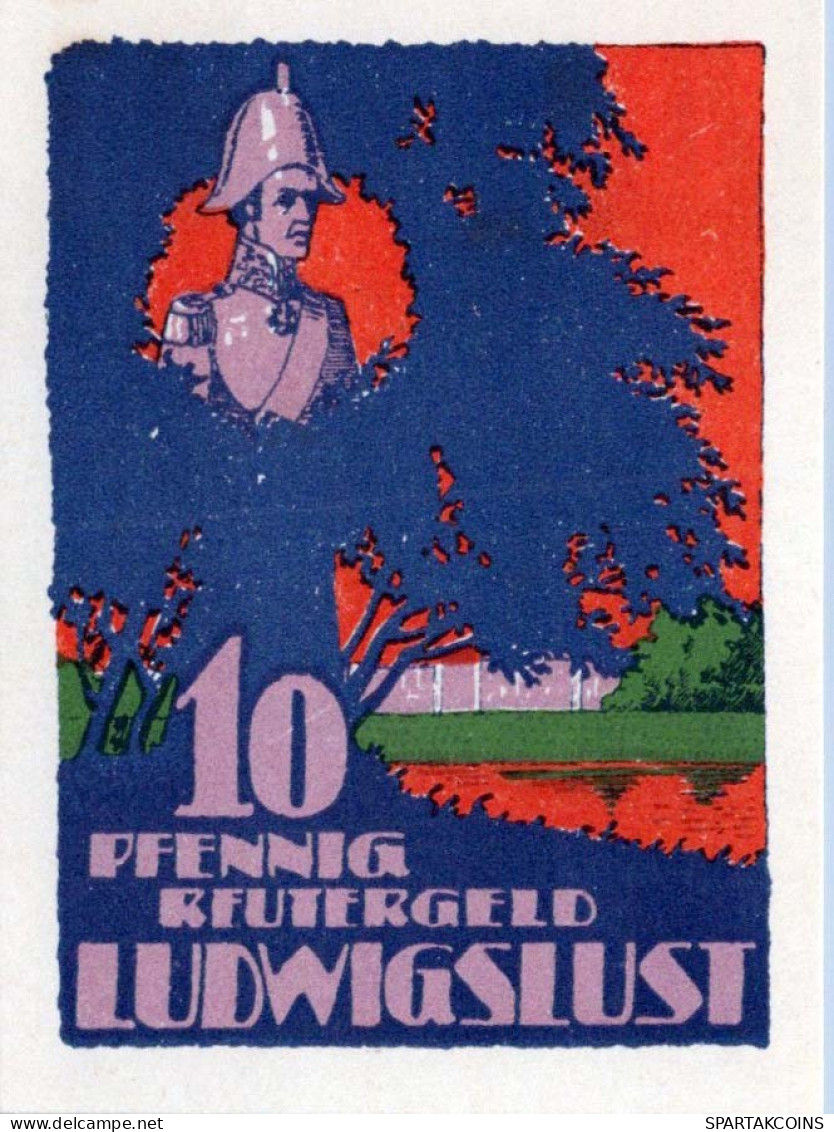 10 PFENNIG 1922 Stadt LUDWIGSLUST Mecklenburg-Schwerin DEUTSCHLAND #PJ150 - Lokale Ausgaben