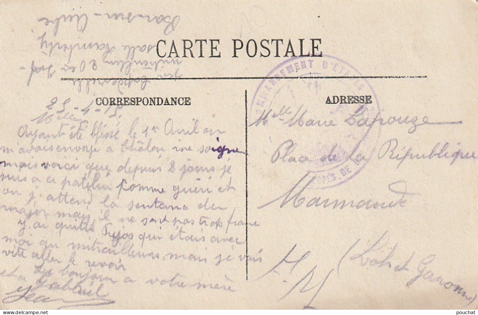 OP 16-(10) BAR SUR AUBE - CARTE MULTIVUES - TAMPON DEPOT D' ECLOPES DE BAR SUR AUBE - 2 SCANS - Bar-sur-Aube