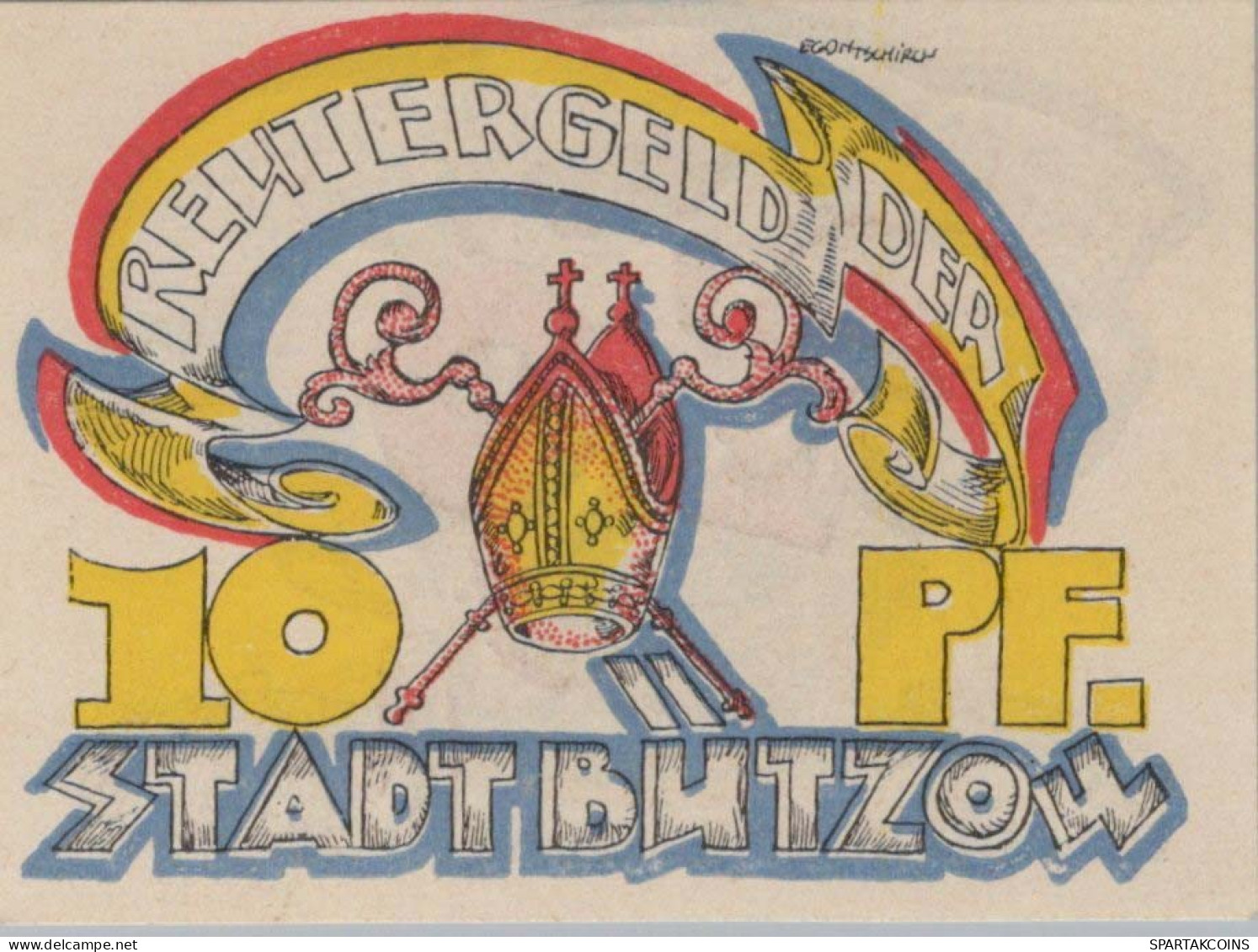10 PFENNIG 1922 Stadt BÜTZOW Mecklenburg-Schwerin UNC DEUTSCHLAND Notgeld #PA341 - Lokale Ausgaben