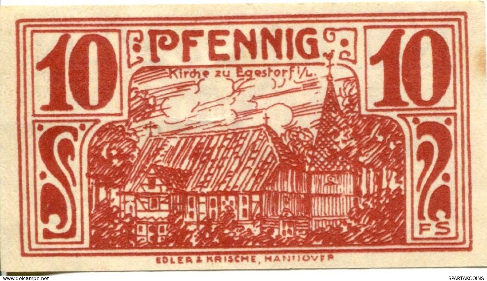 10 PFENNIG 1921 Stadt WINSEN Hanover DEUTSCHLAND Notgeld Papiergeld Banknote #PL685 - Lokale Ausgaben