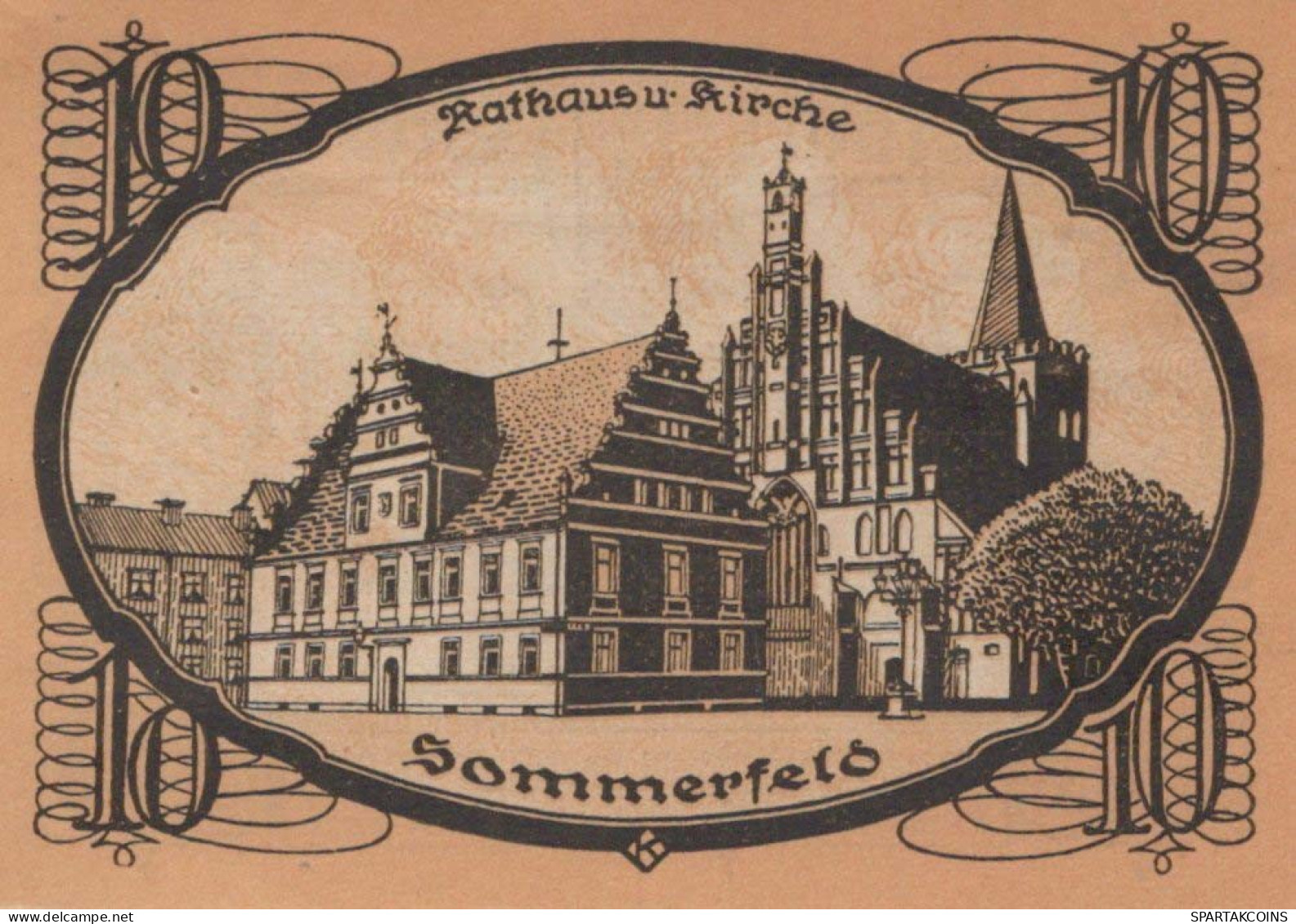 10 PFENNIG 1920 Stadt SOMMERFELD Brandenburg UNC DEUTSCHLAND Notgeld #PI588 - [11] Local Banknote Issues