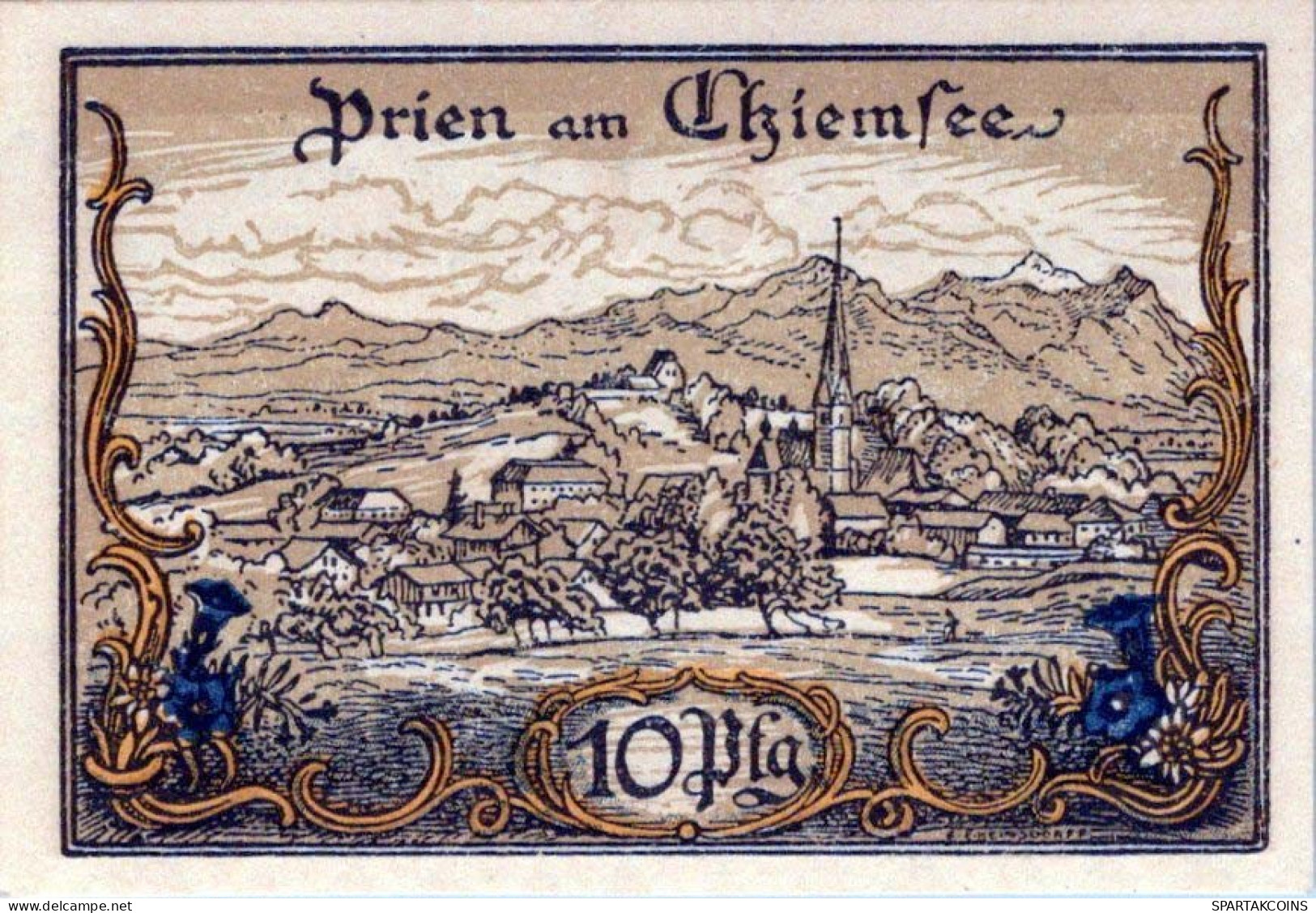 10 PFENNIG 1920 Stadt PRIEN Bavaria UNC DEUTSCHLAND Notgeld Banknote #PB728 - [11] Local Banknote Issues