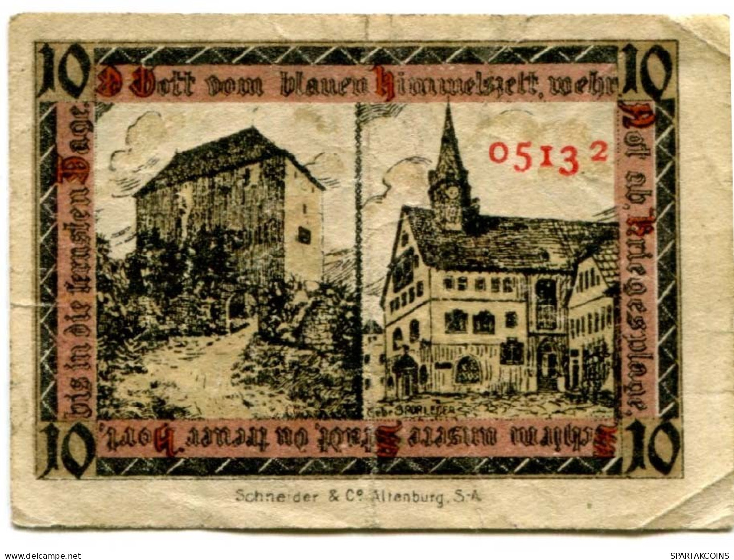 10 PFENNIG 1920 Stadt ORLAMÜNDE Thuringia DEUTSCHLAND Notgeld Papiergeld Banknote #PL689 - [11] Local Banknote Issues