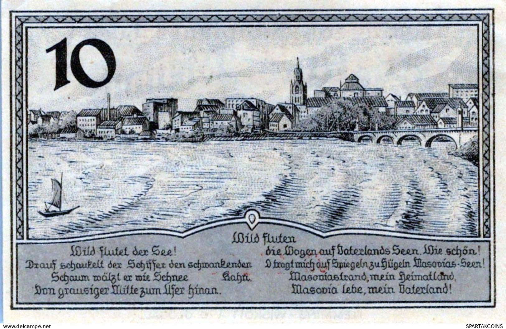 10 PFENNIG 1920 Stadt LYCK East PRUSSLAND UNC DEUTSCHLAND Notgeld Banknote #PI671 - [11] Local Banknote Issues