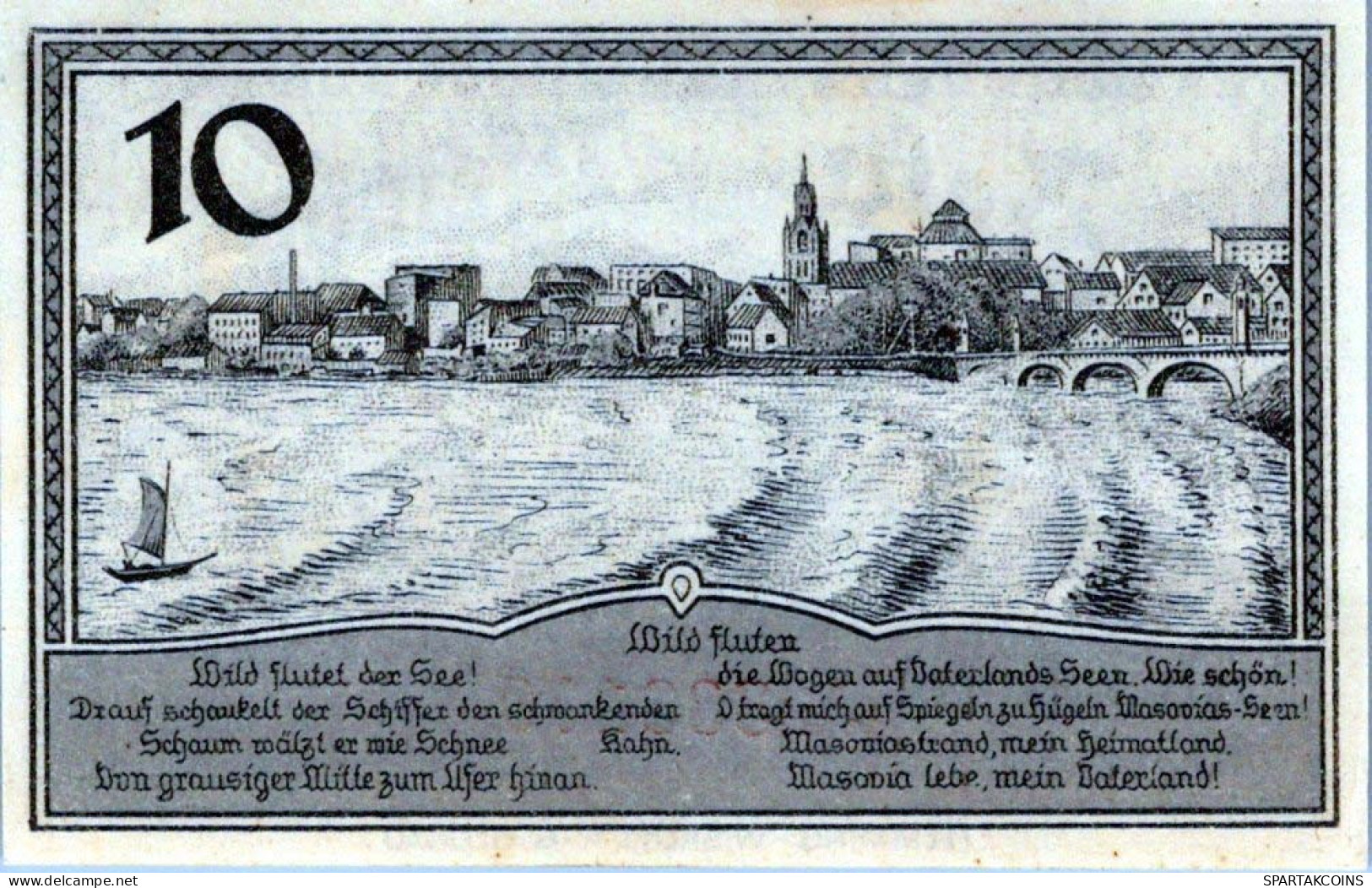 10 PFENNIG 1920 Stadt LYCK East PRUSSLAND DEUTSCHLAND Notgeld Banknote #PF897 - [11] Local Banknote Issues