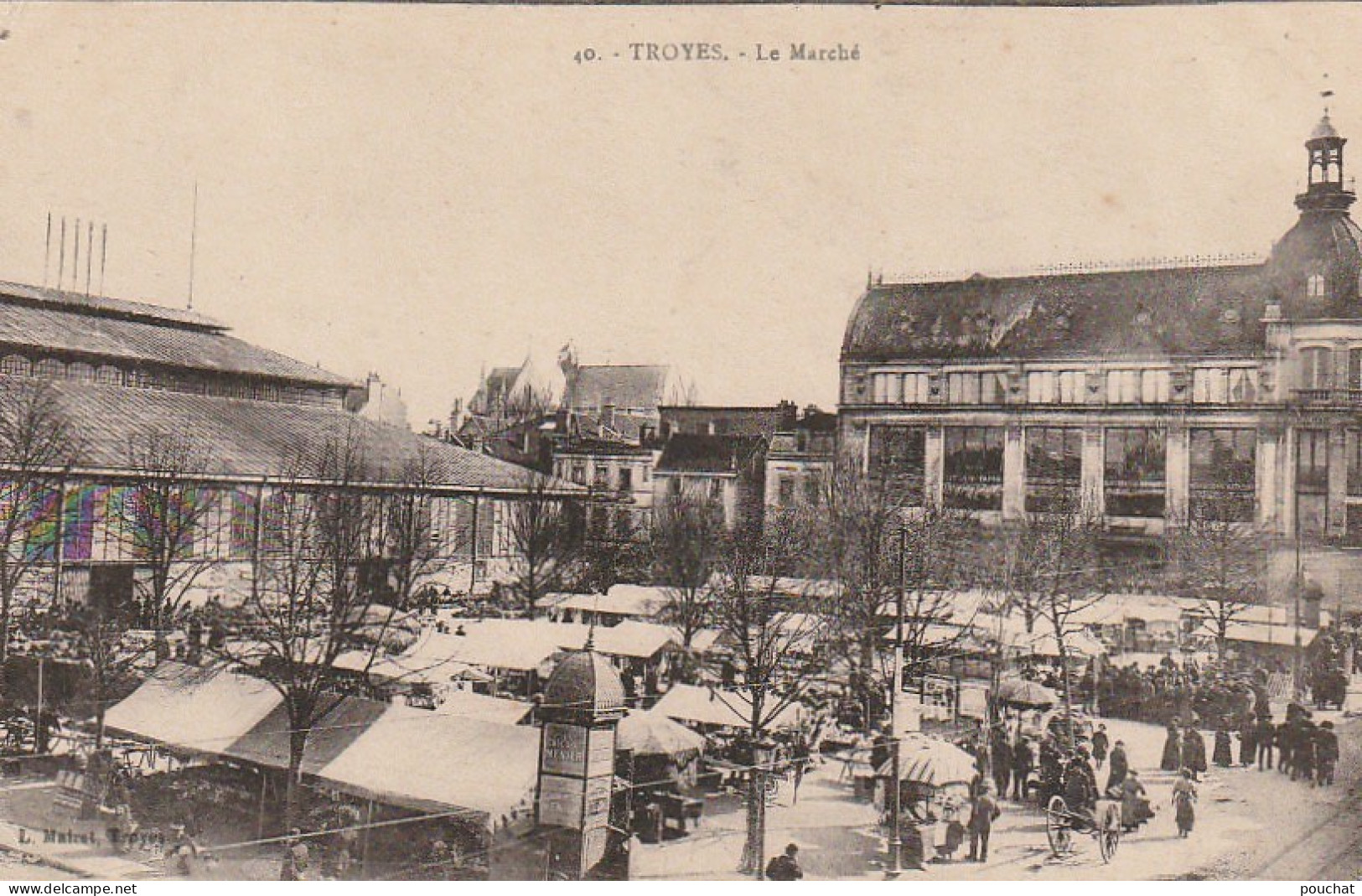 OP 17-(10)TROYES - LE MARCHE - ETALS , MARCHANDS , CHALANDS - 2 SCANS - Troyes