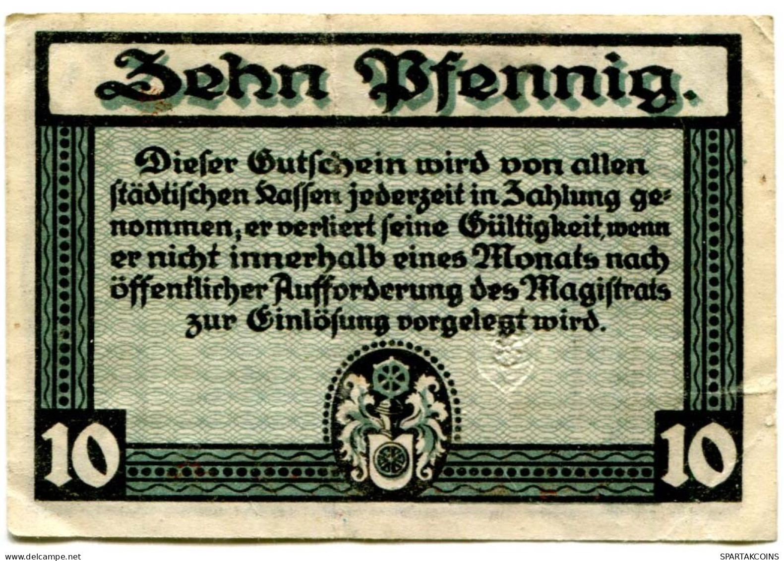 10 PFENNIG 1920 Stadt ERFURT Saxony DEUTSCHLAND Notgeld Papiergeld Banknote #PL658 - [11] Local Banknote Issues