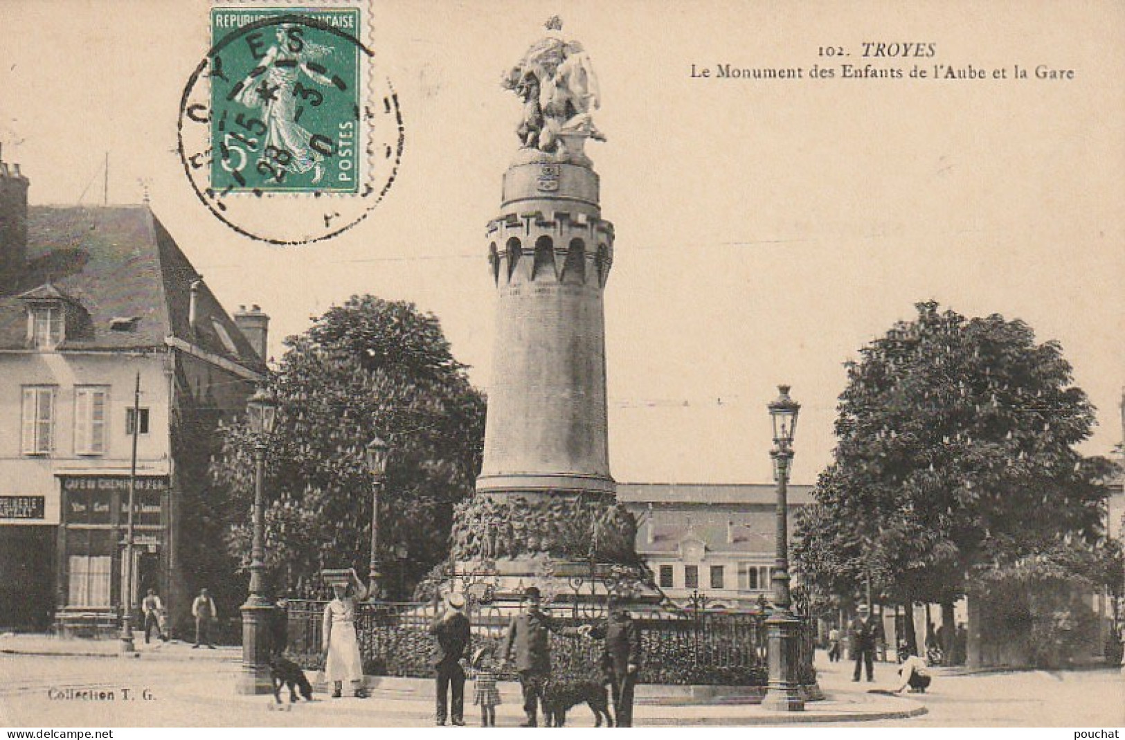OP 17-(10)TROYES - LE MONUMENT DES ENFANTS DE L' AUBE ET LA GARE - ANIMATION - 2 SCANS - Troyes