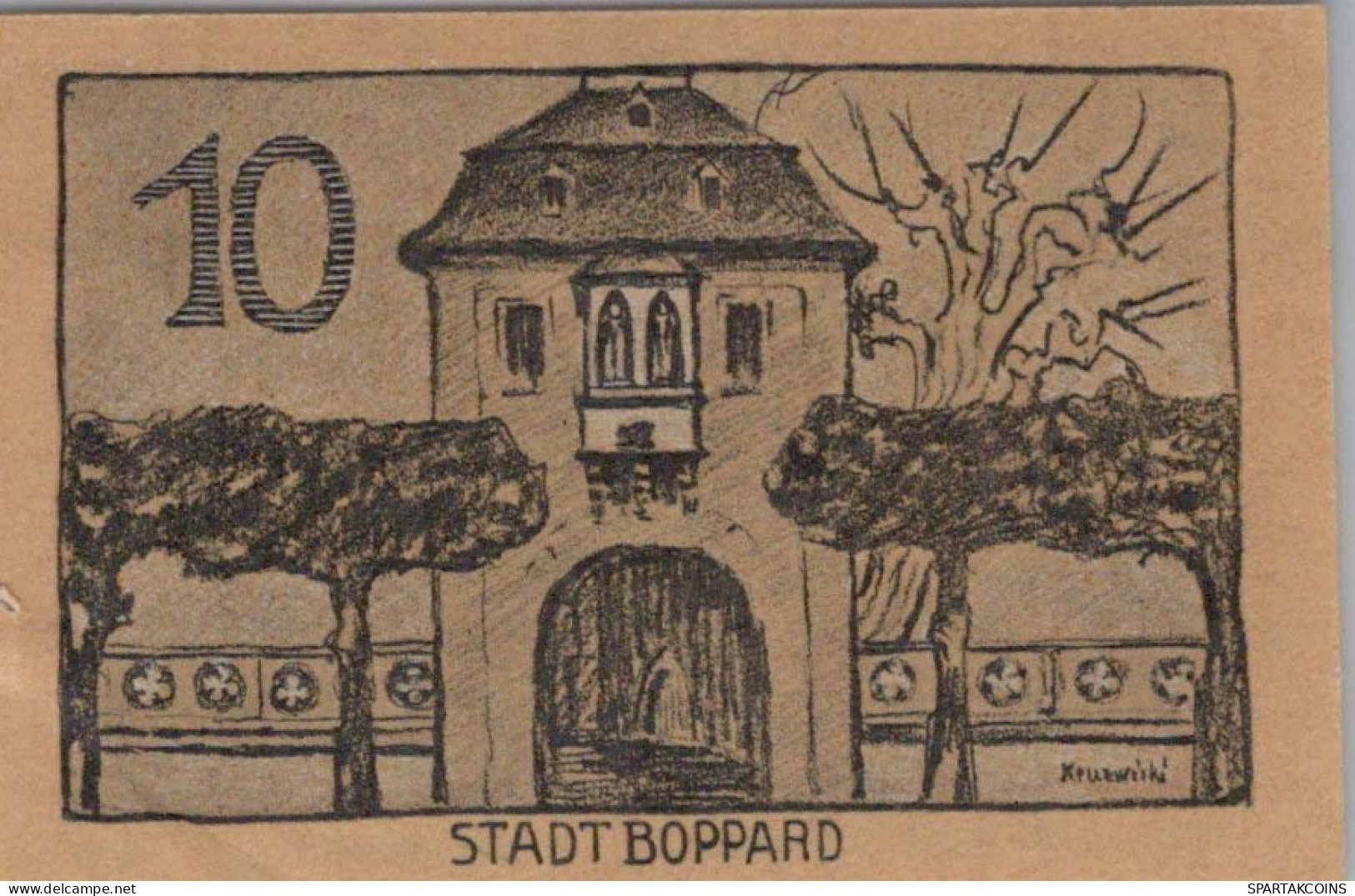 10 PFENNIG 1920 Stadt BOPPARD Rhine UNC DEUTSCHLAND Notgeld Banknote #PC317 - [11] Emissions Locales