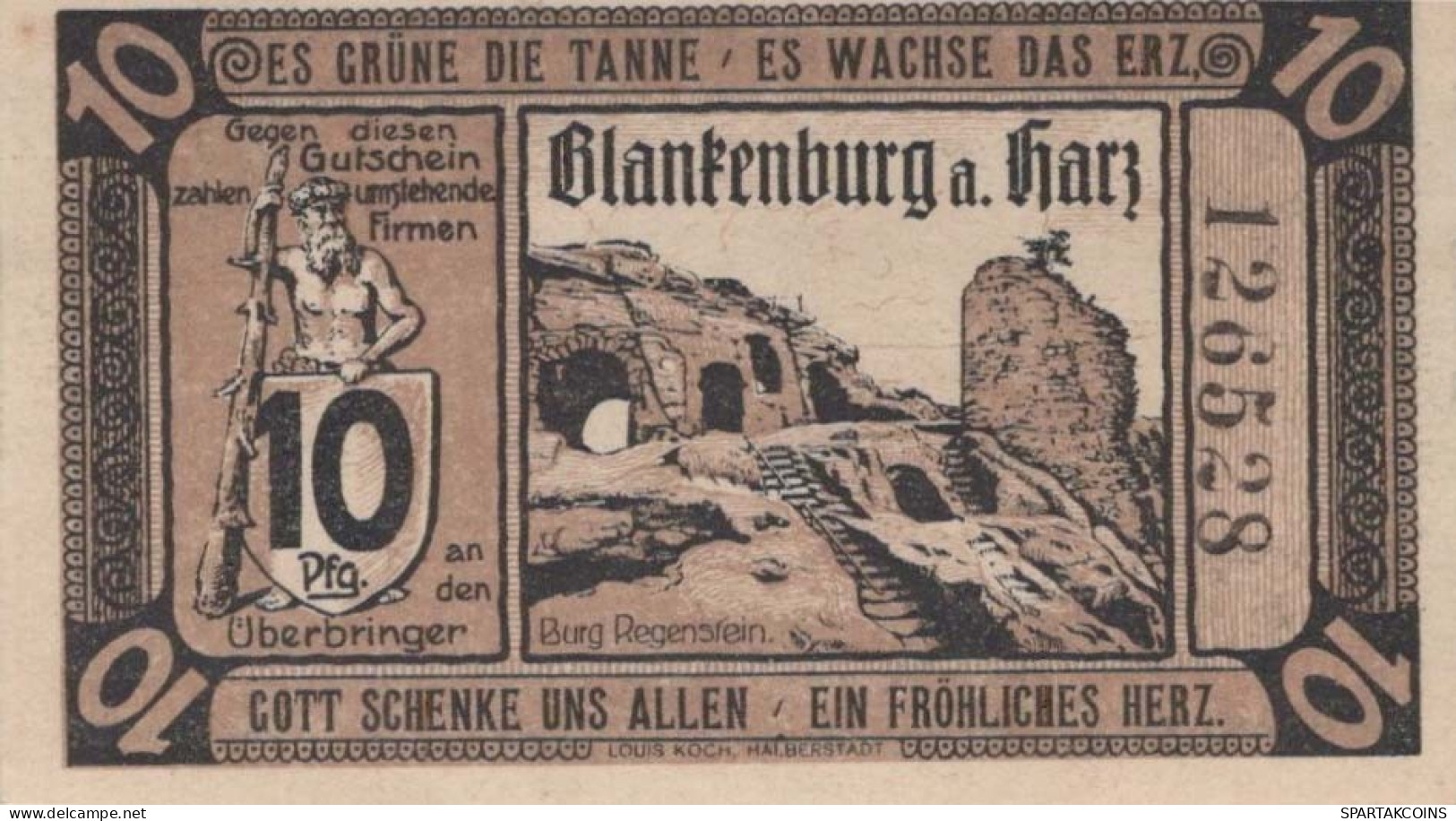 10 PFENNIG 1920 Stadt BAD BLANKENBURG Thuringia UNC DEUTSCHLAND Notgeld #PA239 - [11] Emissions Locales