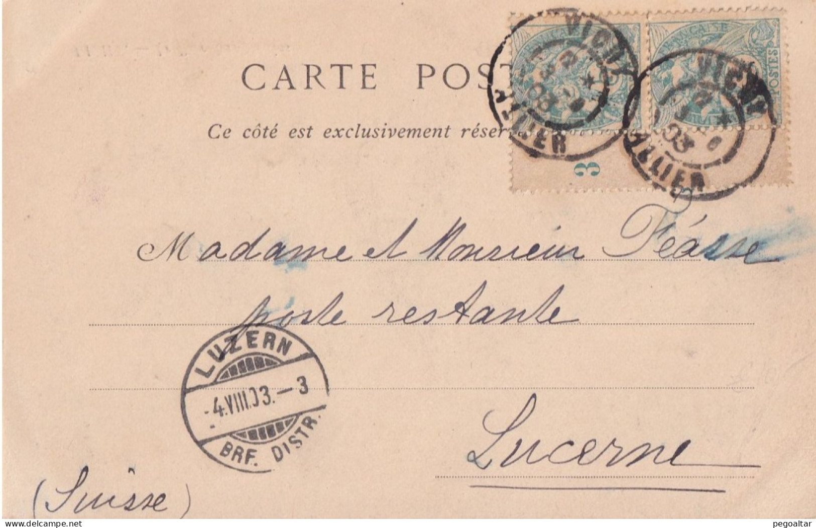 Jolie Carte à 10 Cts. - 1877-1920: Semi Modern Period