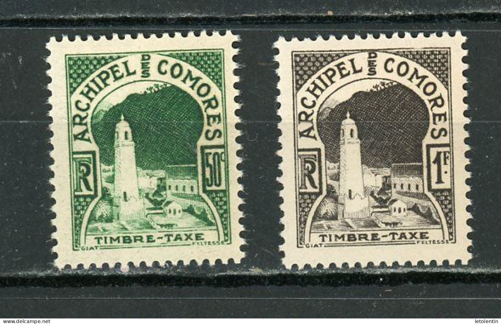 COMORES - T. TAXE  - N° Yt 1+2 ** - Unused Stamps