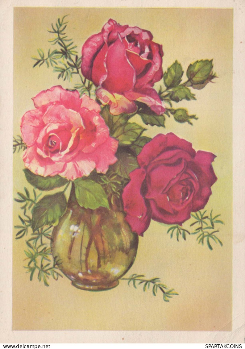 FLOWERS Vintage Ansichtskarte Postkarte CPSM #PAR854.DE - Blumen