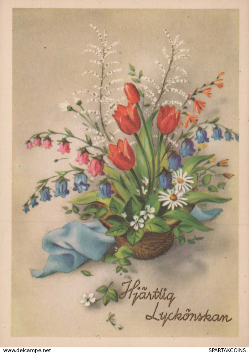 FLOWERS Vintage Ansichtskarte Postkarte CPSM #PAR133.DE - Flowers