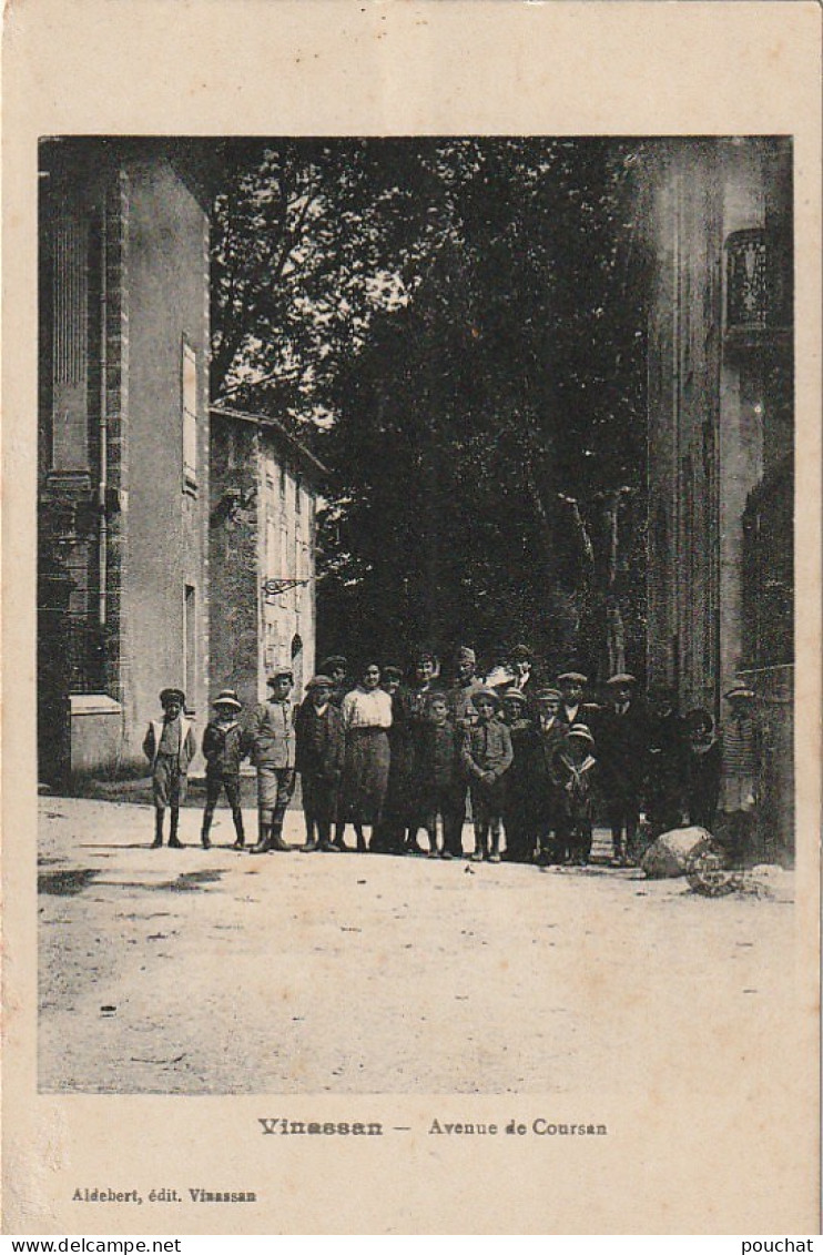 OP 18-(11) VINASSAN - AVENUE DE COURSAN- GROUPE GROUPE D' ENFANTS ENCADRE D' ADULTES  - 2 SCANS - Otros & Sin Clasificación