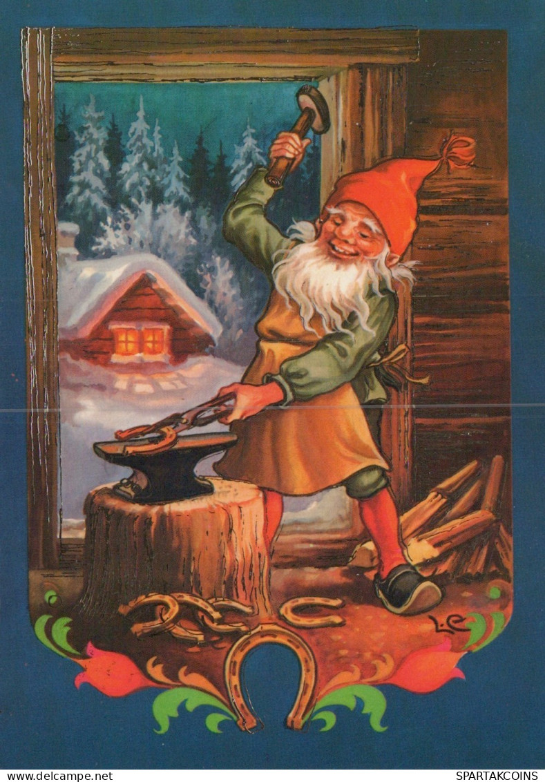 WEIHNACHTSMANN SANTA CLAUS WEIHNACHTSFERIEN Vintage Postkarte CPSM #PAK985.DE - Santa Claus