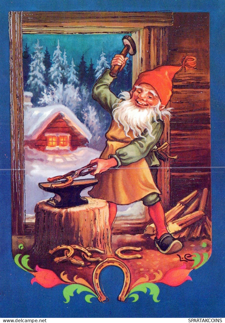 WEIHNACHTSMANN SANTA CLAUS WEIHNACHTSFERIEN Vintage Postkarte CPSM #PAK985.DE - Santa Claus